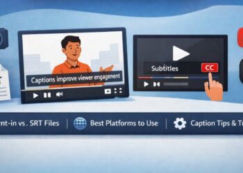 Captions in video guide